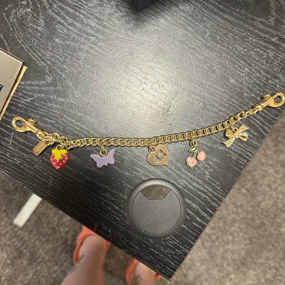 Coach Gold Bag Chain with Charms